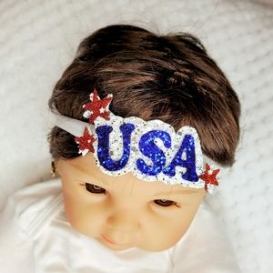 4th of July Headband | 4th of July hair bow|Stars and stripes baby girl /toddler